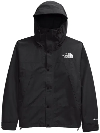 The North Face Embroidered-logo Hooded Jacket In Black