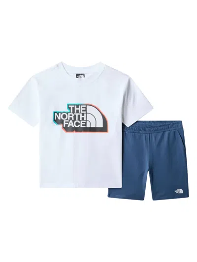The North Face Kids' Logo-print Cotton Tracksuit Set In White