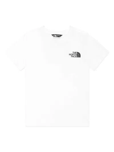 The North Face Boys White Kids Redbox Branded-print Cotton-jersey T-shirt 5-16 Years
