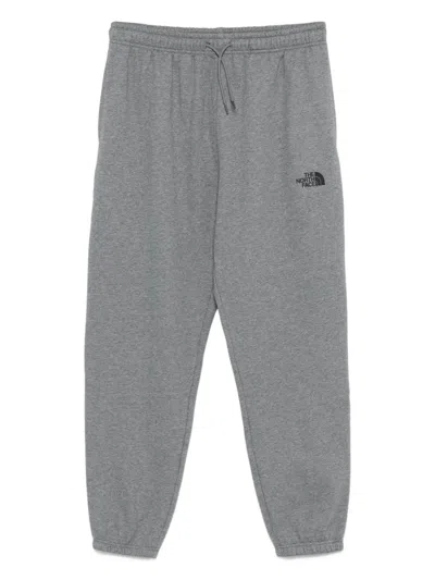 The North Face Logo-embroidered Sweatpants In Gray