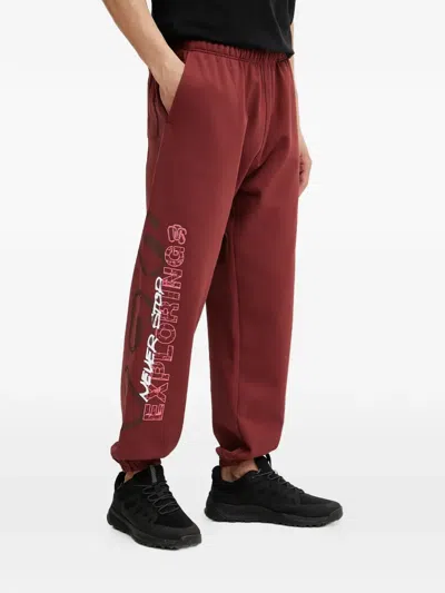 The North Face Logo Print Trousers In Brown