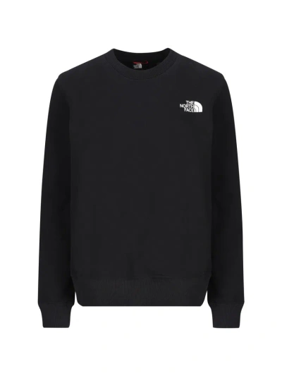 The North Face Logo Printed Crewneck Sweatshirt In Black