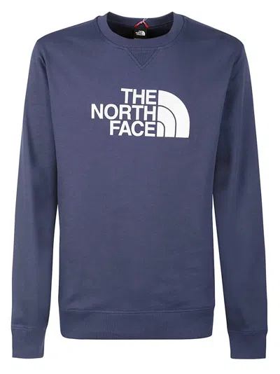 The North Face Logo Printed Crewneck Sweatshirt In Blue