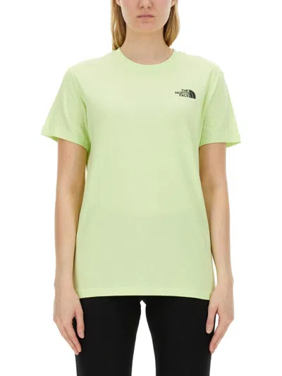 The North Face Logo Printed Crewneck T In Green