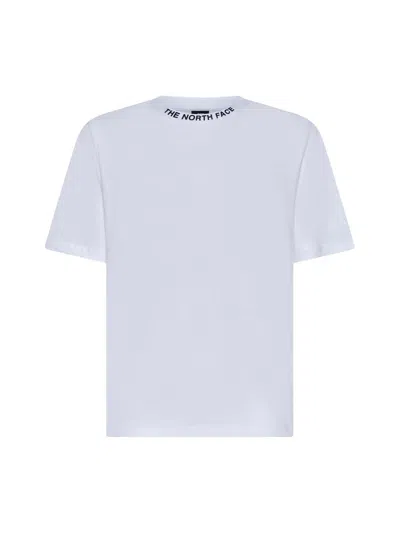 The North Face Logo Printed Crewneck T-shirt In Bianco