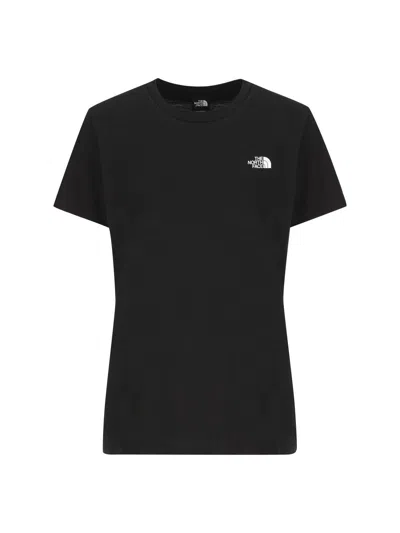 The North Face Logo Printed Crewneck T-shirt In Black