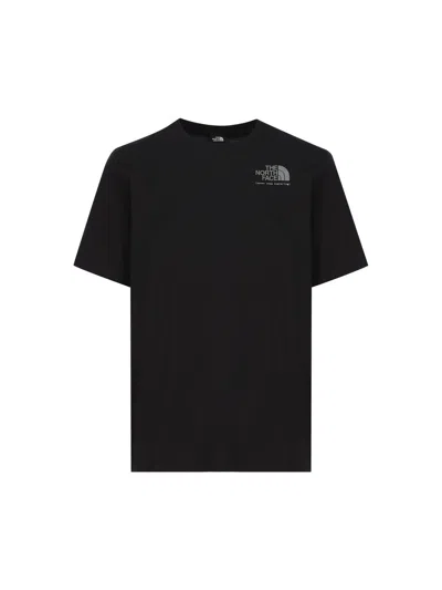 The North Face Logo Printed Crewneck T-shirt In Tfn Black