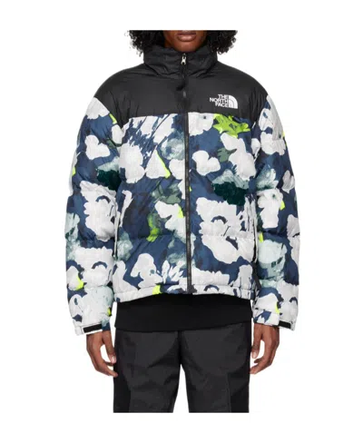 The North Face Logo Printed Down Jacket In Black