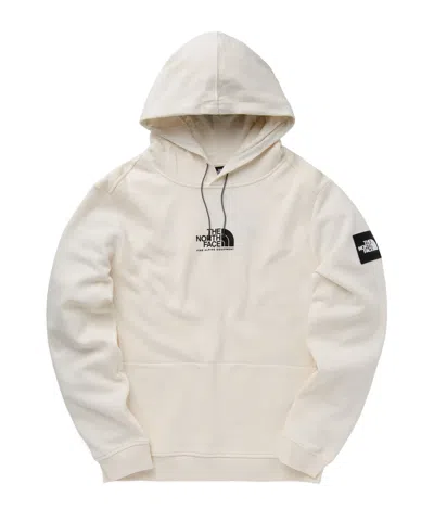 The North Face Logo Printed Drawstring Hoodie In White