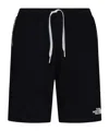 The North Face Logo Printed Drawstring Shorts In Black