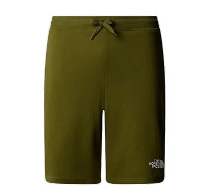 The North Face Logo Printed Drawstring Shorts In Green