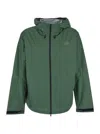The North Face Green Jacket With Logo Printed On The Front In Tech Fabric Man In Green
