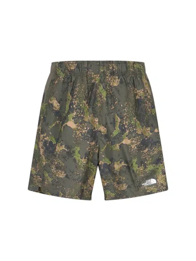 The North Face Straight Leg Trousers Camouflage Print In Metallic
