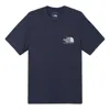 The North Face Logo Short Sleeve T-shirt 'navy' In Blue