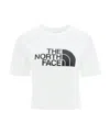 The North Face Logo Cotton Jersey Cropped T-shirt In White