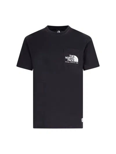 The North Face Black Cotton Crew-neck T-shirt With Logo