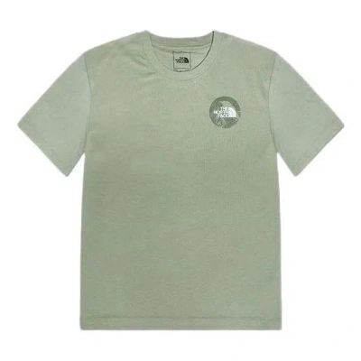The North Face Logo T-shirt 'teal' In Green
