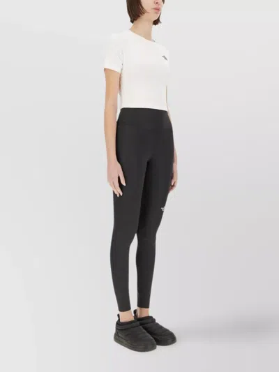 The North Face Logo Waistband High-rise Stretch Leggings In Black