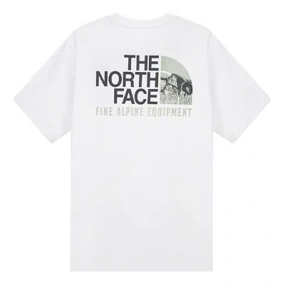 The North Face Logo Woodcut Dome T-shirt 'white'