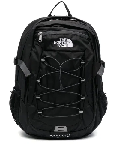 The North Face Logo Zipped Backpack In Schwarz