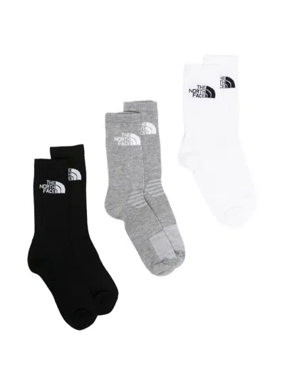 The North Face Logo-detail Socks (set Of Three) In Multi