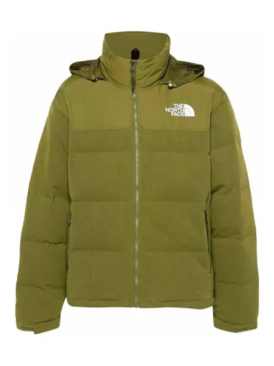 The North Face Logoed Down Jacket In Dark Green