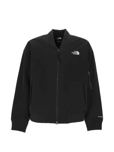The North Face Logo-embroidered Bomber Jacket In Black