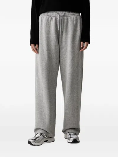 The North Face Logo-embroidered Drawstring Track Pants In Gray