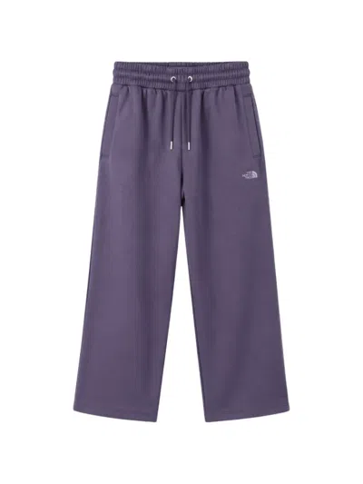 The North Face Logo-embroidered Drawstring Track Pants In Purple