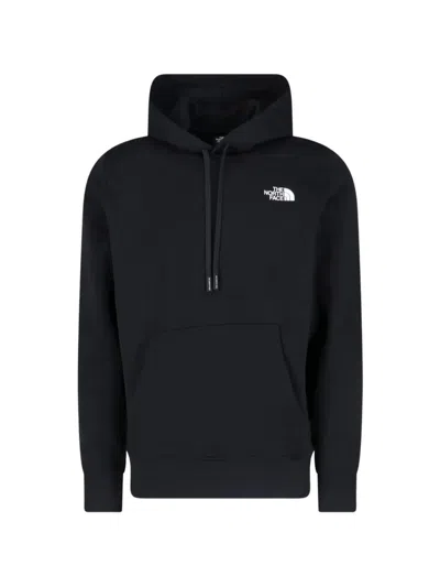 The North Face Logo-embroidered Hoodie In Black