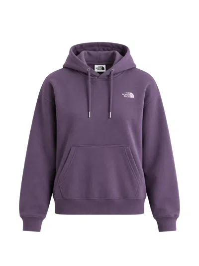 The North Face Logo-embroidered Hoodie In Purple