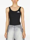 The North Face Logo-embroidered Ribbed Bodysuit In Black