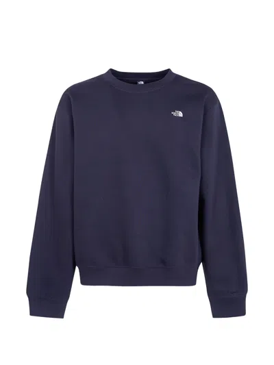 The North Face Logo-embroidered Sweatshirt In Blue