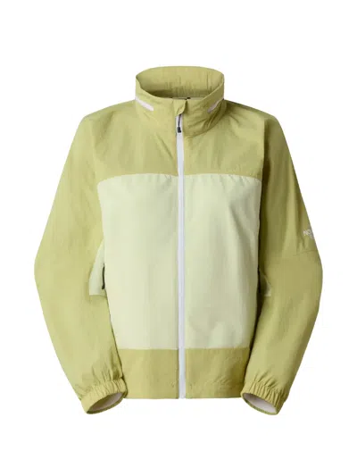 The North Face Logo-print Colour-block Jacket In Green