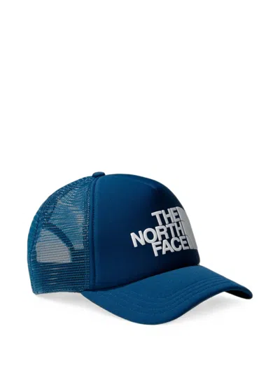 The North Face Logo-print Mesh-panel Cap In Blue