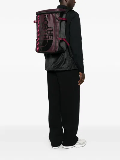 The North Face Logo-print Panelled Backpack In Purple