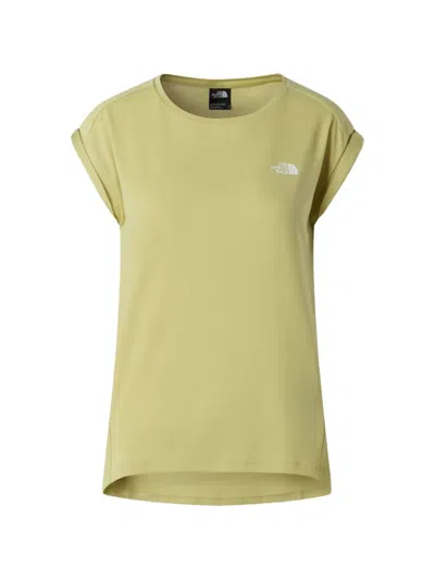 The North Face Logo-print Rolled-sleeve T-shirt In Green