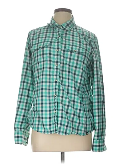 Pre-owned The North Face Long Sleeve Blouse In Green