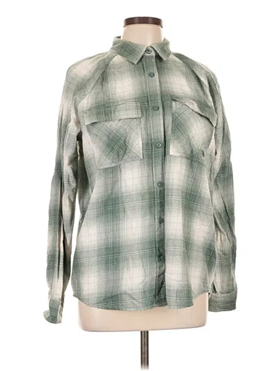 Pre-owned The North Face Long Sleeve Button Down Shirt In Green