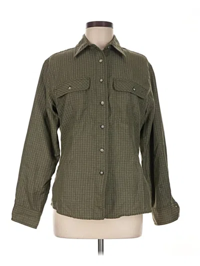 Pre-owned The North Face Long Sleeve Button Down Shirt In Green