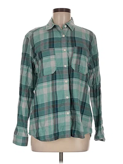 Pre-owned The North Face Long Sleeve Button Down Shirt In Teal