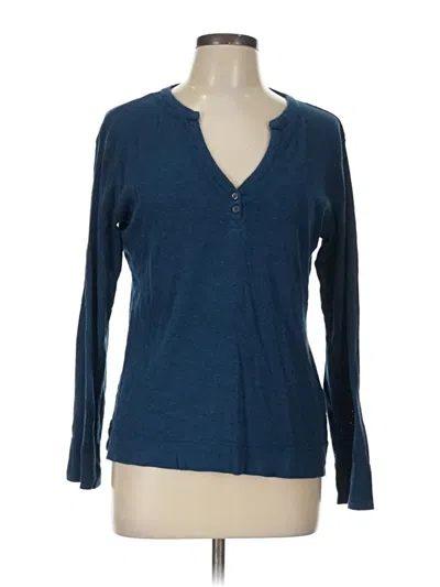 Pre-owned The North Face Long Sleeve Henley Shirt In Blue