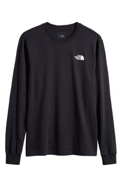 The North Face Long Sleeve Nse Box Logo Graphic T-shirt In Tnf Black/tnf White