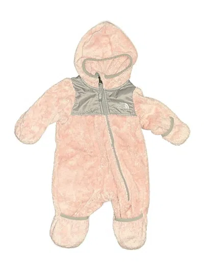 Pre-owned The North Face Babies' Long Sleeve Onesie In Pink