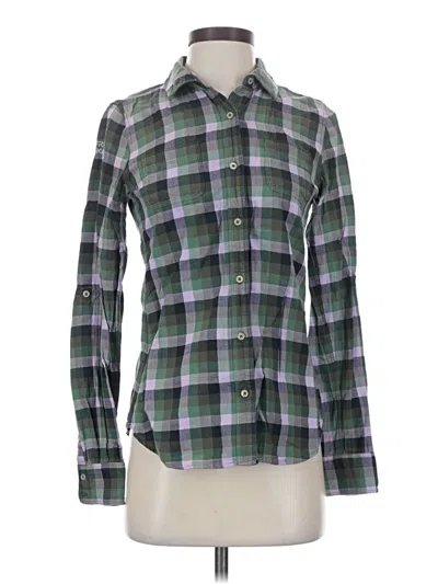 Pre-owned The North Face Long Sleeve Polo Shirt In Green