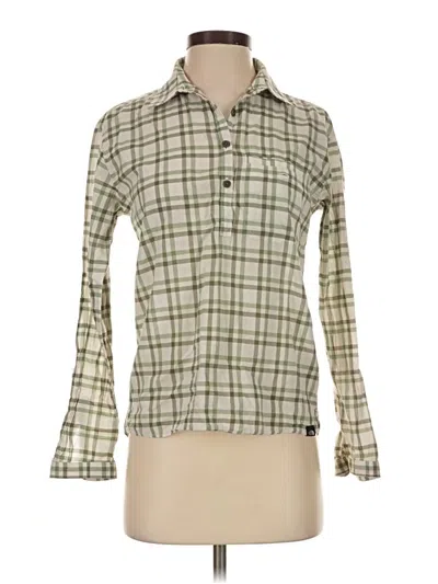 Pre-owned The North Face Long Sleeve Polo Shirt In Green