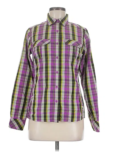 Pre-owned The North Face Long Sleeve Polo Shirt In Purple