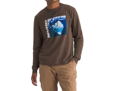 The North Face Long-sleeve Suspended Tee In Smokey Brown In Multi