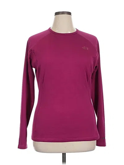 Pre-owned The North Face Long Sleeve T-shirt In Burgundy