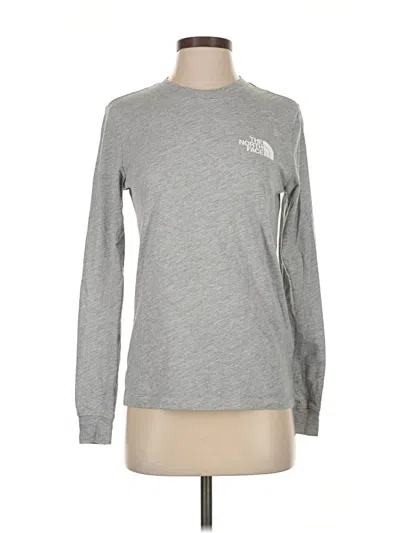 Pre-owned The North Face Long Sleeve T-shirt In Silver